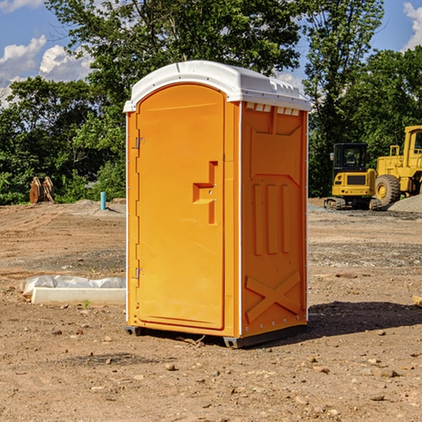 how often are the porta potties cleaned and serviced during a rental period in Purlear